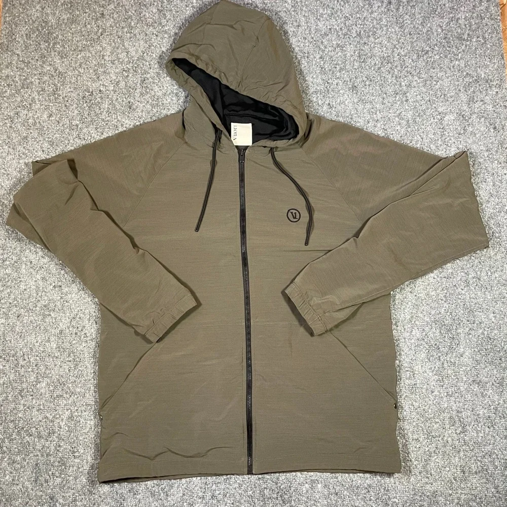 Vuori Elevate Kore Jacket Mens Medium Olive Green Performance Raglan Active